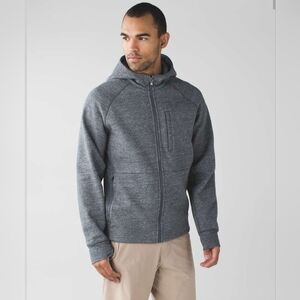 LULULEMON BEST COAST HOODIE,SIZE MEDIUM,HEATHERED SNOW SLUB COAL